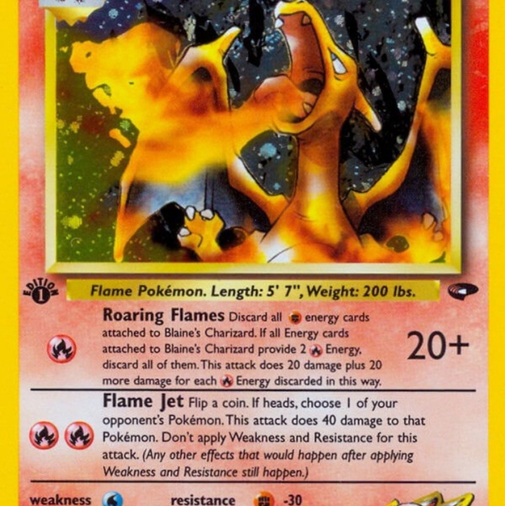 BLAINES CHARIZARD 1ST EDITION 2/132